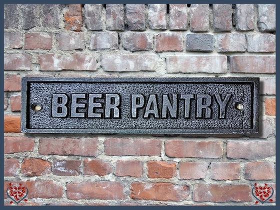 IRON PLAQUE ~ BEER PANTRY  | Wall Decor