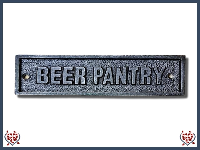 IRON PLAQUE ~ BEER PANTRY  | Wall Decor