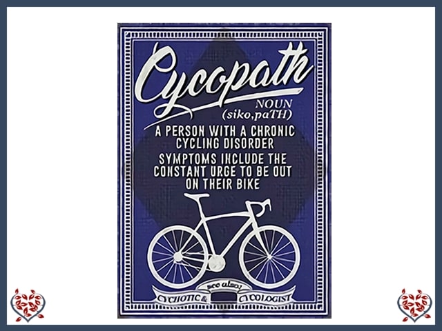 A PERSON WITH A CHRONIC CYCLING DISORDER ~ METAL SIGN |  Wall Decor
