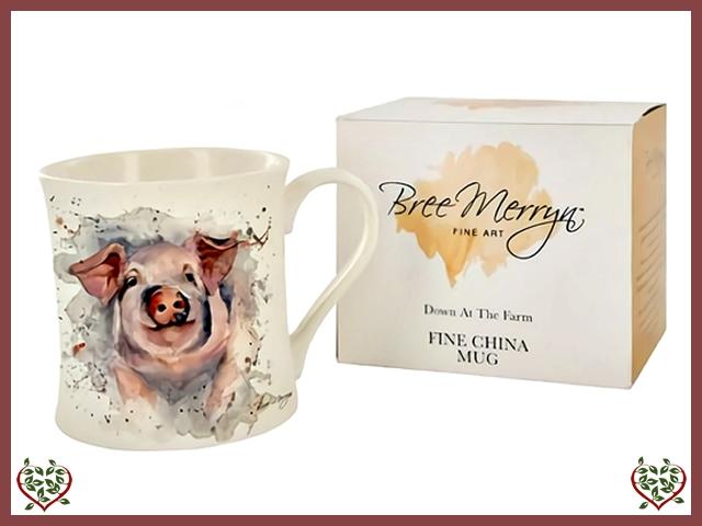 PATRICK THE PIG DOWN AT THE FARM ~ BREE MERRYN MUG | Mugs - Paul Martyn Interiors