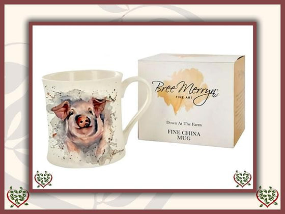 PATRICK THE PIG DOWN AT THE FARM ~ BREE MERRYN MUG | Mugs - Paul Martyn Interiors