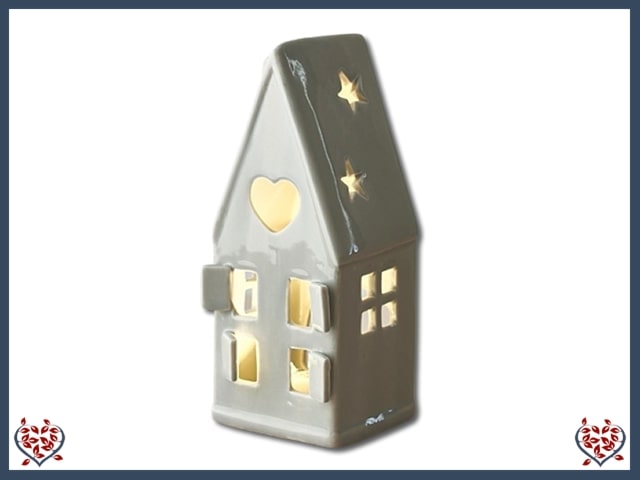 DAINTY HOUSE T LIGHT HOLDER (GREY) | Kitchenware