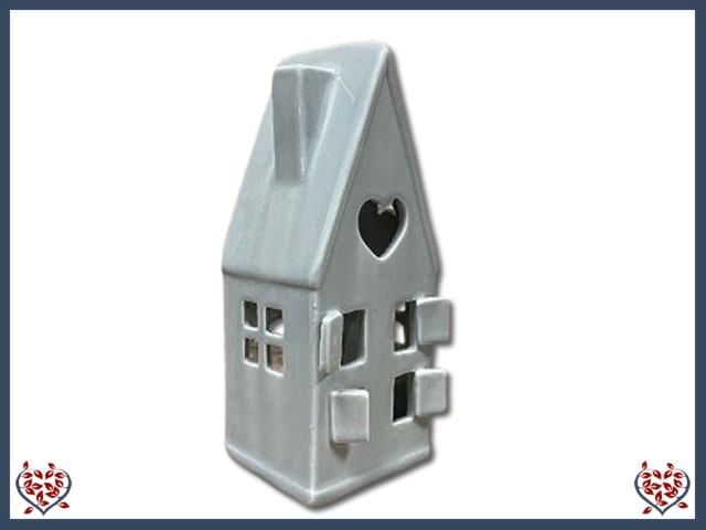 DAINTY HOUSE T LIGHT HOLDER (GREY) | Kitchenware