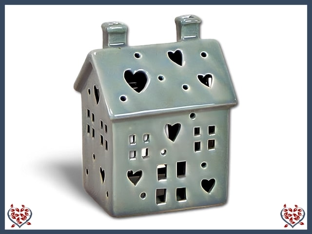 LIGHT UP CERAMIC HOUSE ~ SMALL (GREY) | Kitchenware