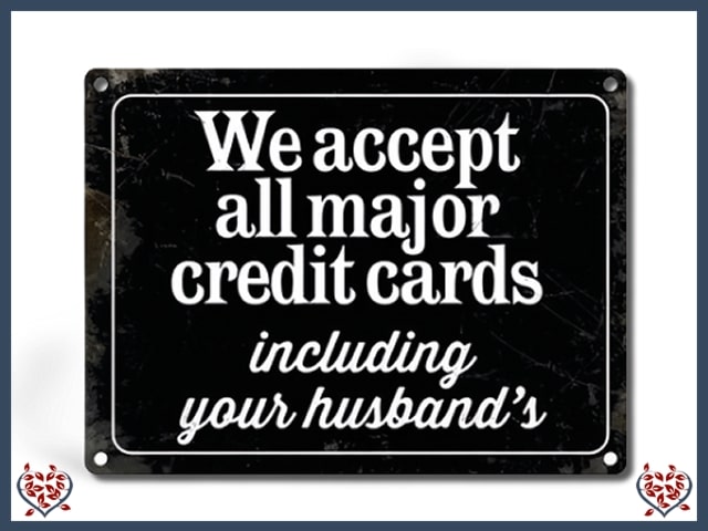 WE ACCEPT ALL MAJOR CREDIT CARDS ~ METAL SIGN | Wall Decor