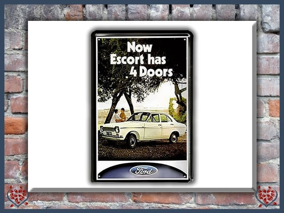 NOW ESCORT HAS FOUR DOORS ~ METAL SIGN |  Wall Decor