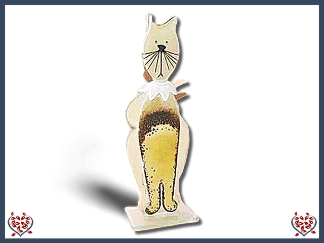 CAT ~ LARGE (CUSTARD) | Nobile Glass Animal