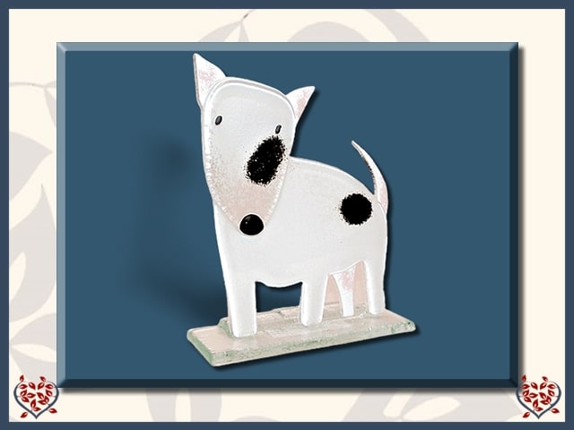 BULL TERRIER (WHITE) | Nobile Glass Animal