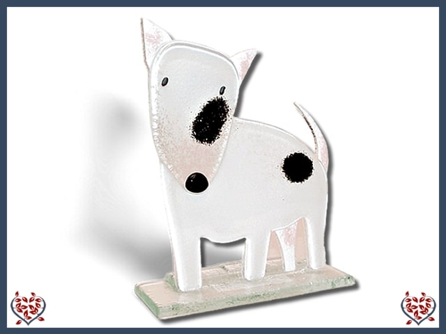 BULL TERRIER (WHITE) | Nobile Glass Animal