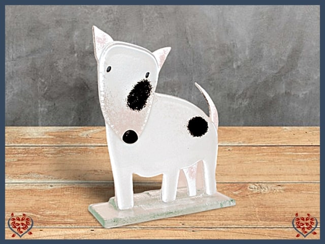 BULL TERRIER (WHITE) | Nobile Glass Animal