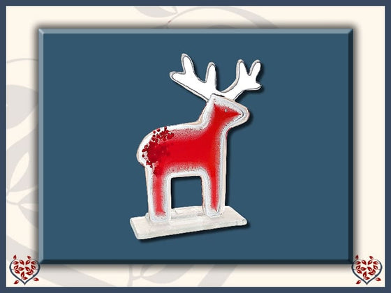 REINDEER ~ SMALL (RED) | Nobile Glass Animal