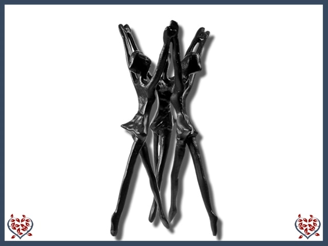 DANCERS REACHING TRIO ~ METAL FIGURINE | Figurine