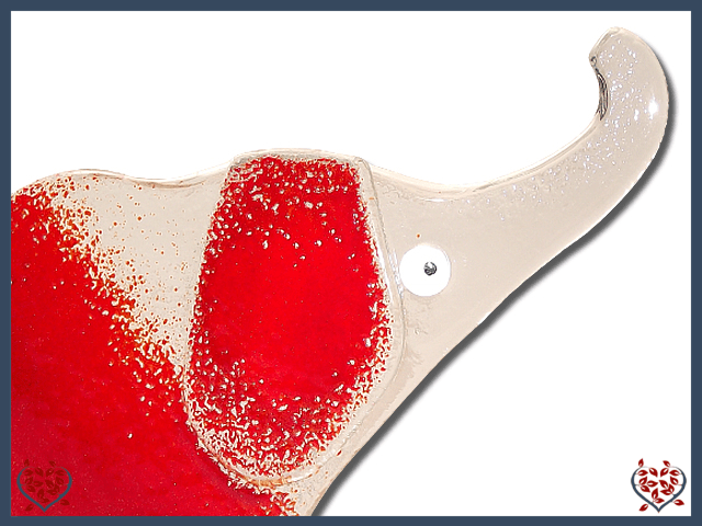 ELEPHANT ~ SMALL (RED) | Nobile Glass Animal