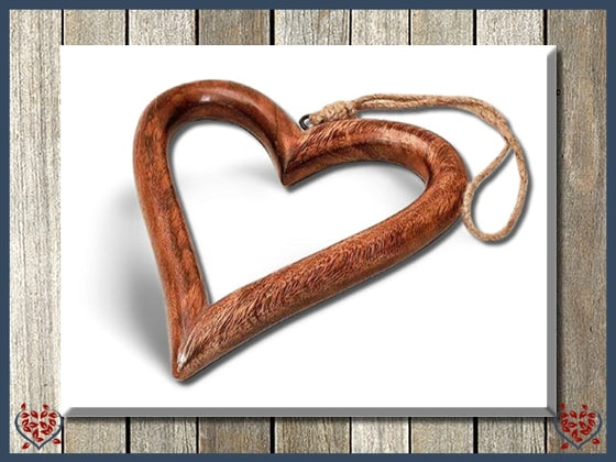 WOODEN HANGING HEART | Wooden Home Accessories